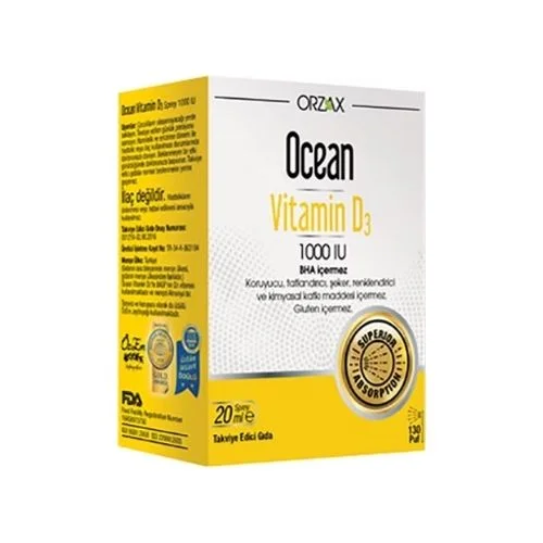 Orzax Ocean Vitamin D3 1000 IU Sprey 20ml