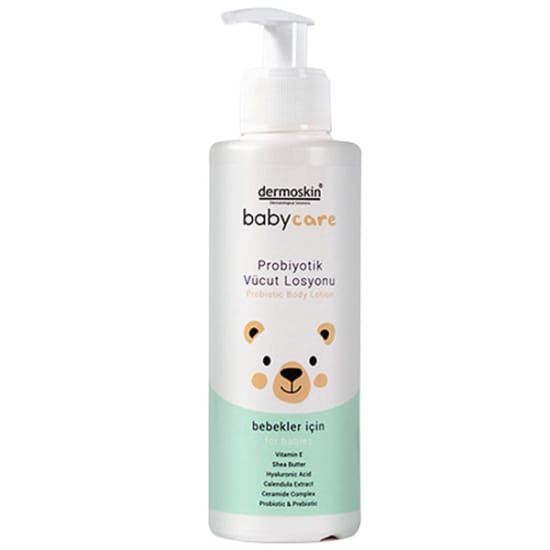 Dermoskin Bebek Vücut Bakım Losyonu 230 ml 2 dermoskin babycare probiyotik vucut losyonu 230 ml 58894 23 O