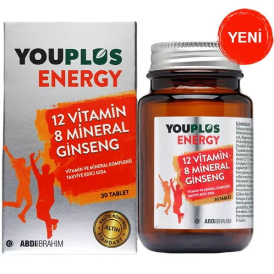 Youplus Energy 30 Tablet Vitamin ve Mineral