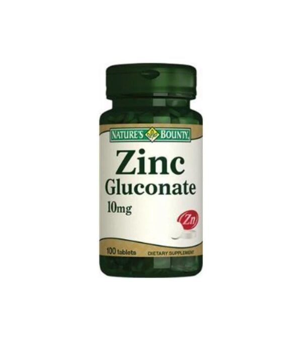 Natures Bounty Zinc Gluconate Vitamin 10 mg 100 Tablet