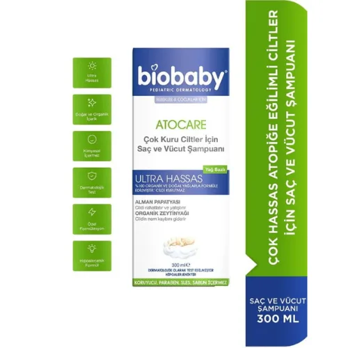 Biobaby Atopik Ciltler İçin Şampuan 300 ml