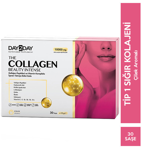 Day2Day The Collagen Beauty Intense 30 Saşe x 12 gr (Çilek Aromalı) 2 day2day the collagen beauty intense 30 sase 61813 22 B