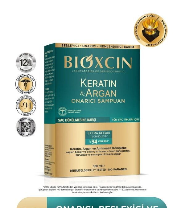 Bioxcin Keratin & Argan Onarıcı Bakım Şampuan 300 ml