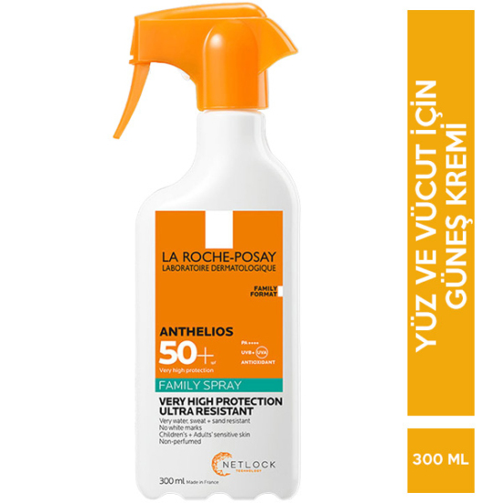 La Roche Posay Anthelios Family Spray SPF50+ Vücut Güneş Kremi 300 ML 2 la roche posay anthelios family spray spf50 vucut gunes kremi 300 ml 63222 27 O