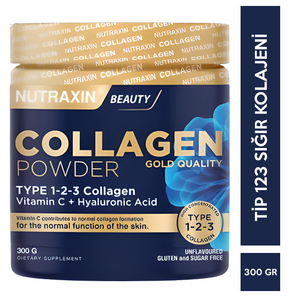 Nutraxin Hidrolize Collagen Powder 300 gr 2 nutraxin collagen gold quality powder 300 gr 63197 25 B