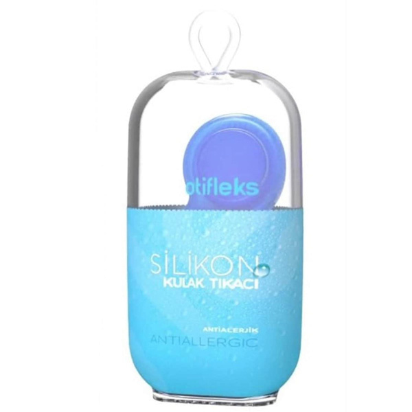 Otiflex Silikon Kulak Tıkacı Mavi 2'li 2 otifleks kulak tikaci silikon 2 li 60505 26 B
