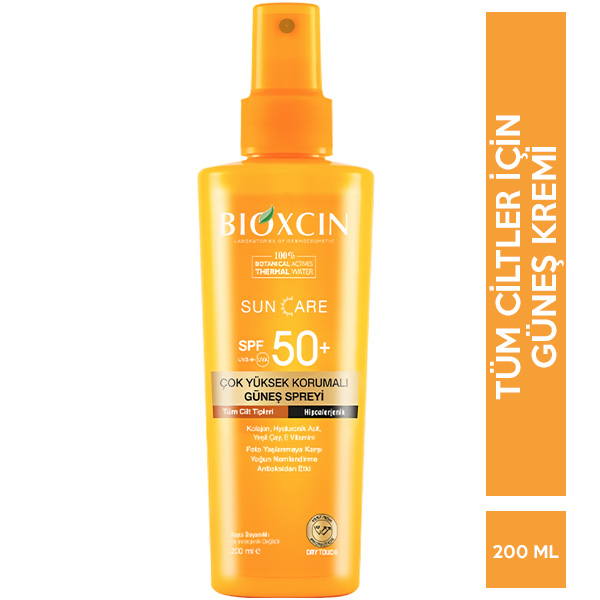 Bioxcin Sun Care Tüm Ciltler için Güneş Spreyi SPF 50+ 200 ml 2 bioxcin sun care tum ciltler icin gunes spreyi spf 50 200 ml 63772 27 B
