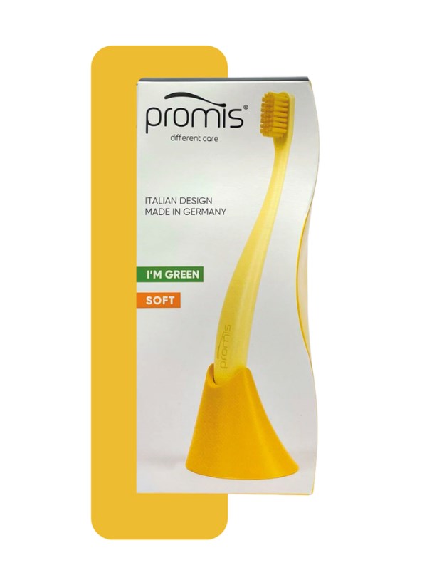 Promis Biplastic Sarı Single Diş Fırçası 6750 - Soft - Tutucu Hediyeli