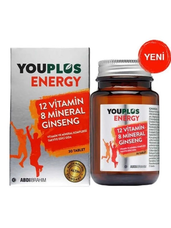 Youplus Energy Vitamin ve Mineral Kompleksi 30 Tablet